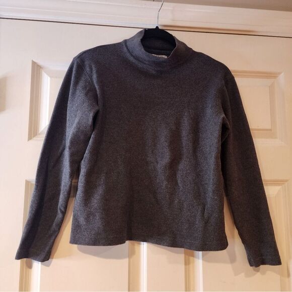 Northeast Outfitters 100% cotton gray turtleneck long sleeve top M - Picture 1 of 4